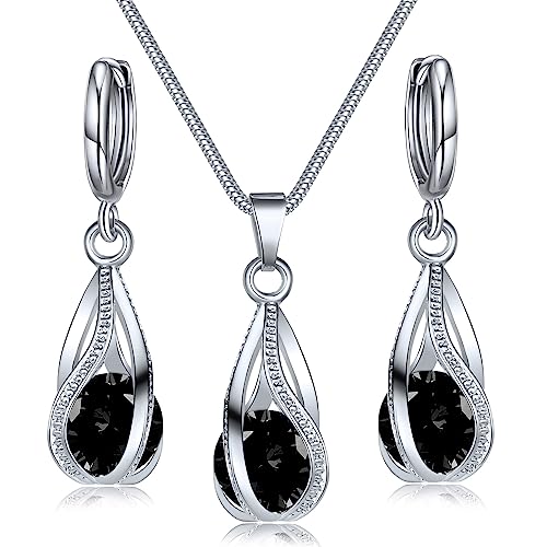 IFKM Silver Jewelry Sets for Women Rhinestone Crystal CZ Bridal Bridesmaid...