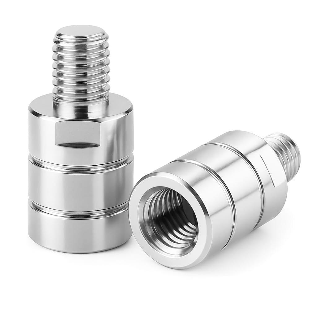 2 Pieces Angle Grinder Attachment Adapters M14 Female to M10 Male Thread Adapter Conversion Tool Grinding Machine Converter Extension Rod for Core Bits Polishing Pad Disc.-image-30