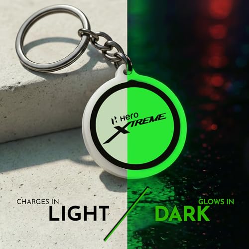 Image of Mi Glow Store Glow in Dark Keychain for Bike Men | Gift for Man | Bike Accessories | Charges in Light Glows in Dark | Key chain for Bike