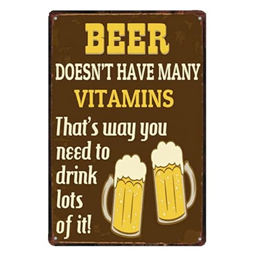 Beer Sign - Metal Tin Sign Retro Vintage Plaque