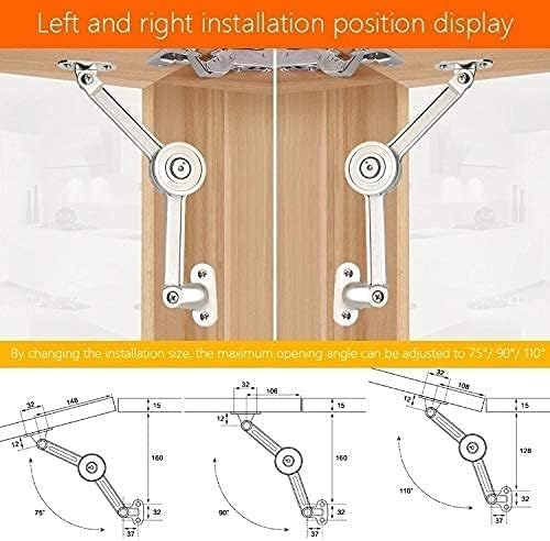 Damper Hinge,Cabinet Hinges,Door Hydraulic Zinc Alloy Lid Stay Lift Support Home Furniture Flap Rod Cupboard Lock