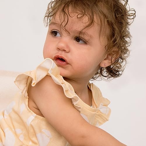 925 Sterling Silver Cubic Zirconia Stud 2mm Baby Earrings with Safety Screw Backs For Toddlers - Safe & Classic Baby Earrings Gift - Safe for Sensitive Pierced Ears2