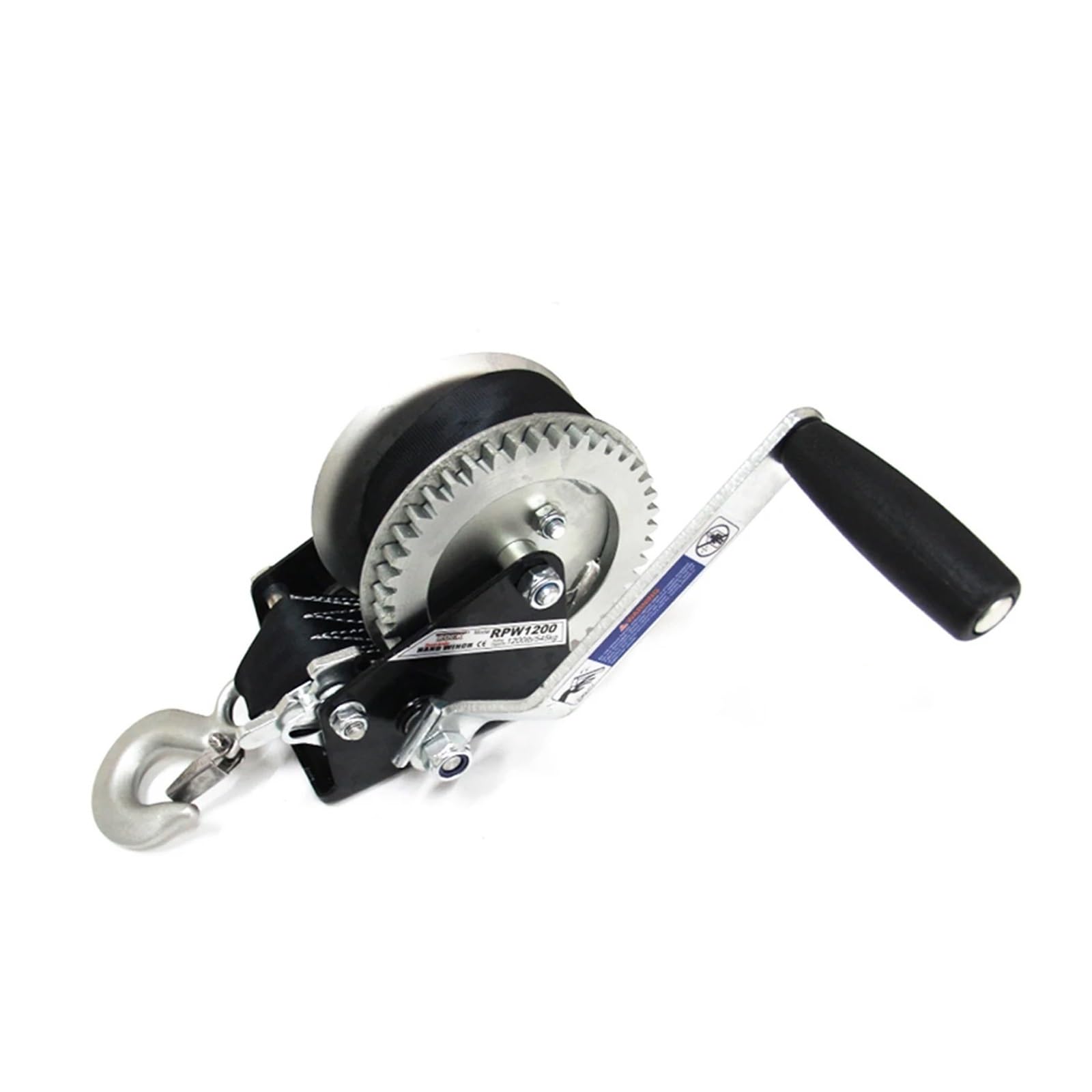 Argano manuale per rimorchio, argano portatile a manovella 2000 libbre, accessori per argano per barche, paranco pesante per rimorchi, camion, yacht, capacità 1200/2000/2500 libbre