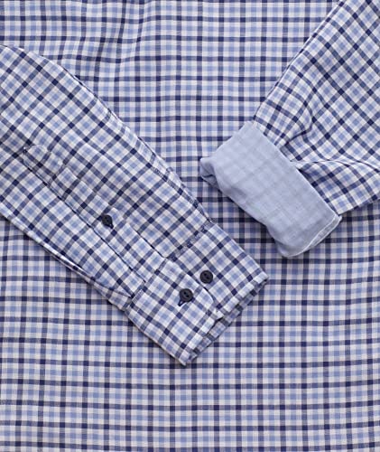 UNTUCKit Cotton Gauze Soligo Shirt - Untucked Mens Shirt, Light Blue Gingham, Small, Long Sleeve, Slim Fit4