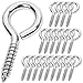 ACCZIO 40PCS 2.5 inches Screw Eyes M6 304 Stainless Steel Eye Screws, Heavy Duty Screw, Eye Hooks Screw Eye Bolts Eye Hooks Screw, Indoor & Outdoor Uses (40, M6-2.5inch)