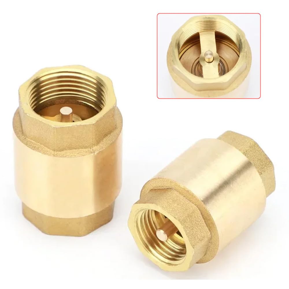 1/2" 3/4" 1-1/2" gwint żeński NPT gwint mosiężny zawór zwrotny sprężynowy jednokierunkowy zapobiegający cofaniu się wody, specyfikacja: 1,1/4", 1 szt.