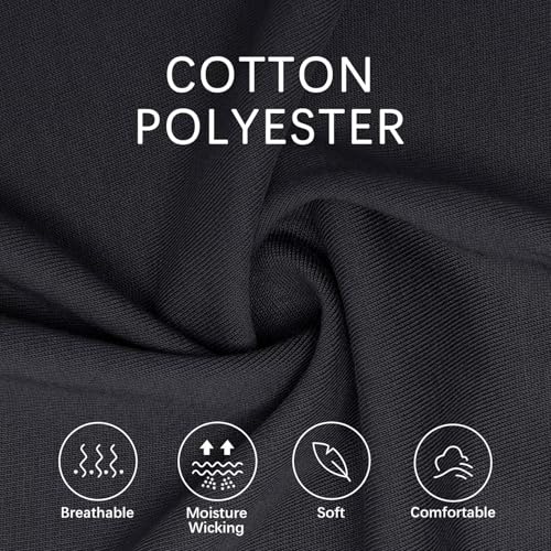 Image of Men's Business Long and Short Sleeve Polo Shirts Mercerized Cotton Blend Casual Stylish Collared Shirts