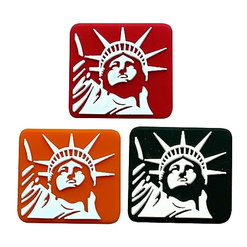 Tennis Dampener Cute/Funny 5 Pack Statue of Liberty Tennis Racket Vibration Dampener Soft Silicone Tennis Racquet Shock Absorbing Tennis Damper Tennis Gift, Assorted Design (5 Pack Statue of Liberty)