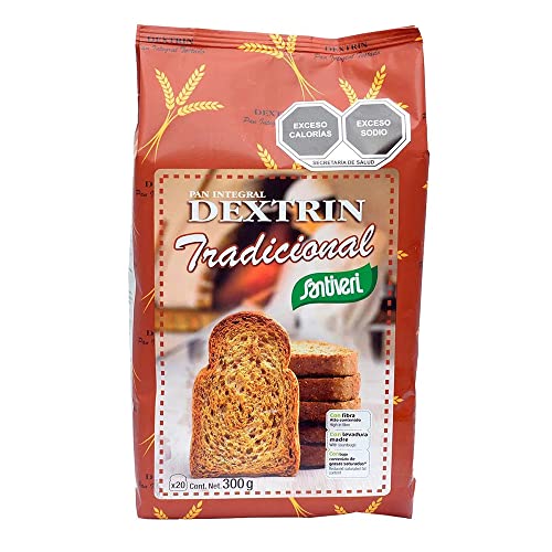 SANTIVERI - Dextrín Tradicional, Pan Tostado 100% Integral con Proteínas