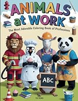 Animals at Work: The Most Adorable Coloring Book of Professions B0F5S19DL5 Book Cover