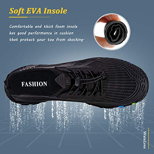 Image of WateLves Water Shoes Mens Womens Beach Swim Shoes Quick-Dry Aqua Socks Pool Shoes for Surf Yoga Water Aerobics