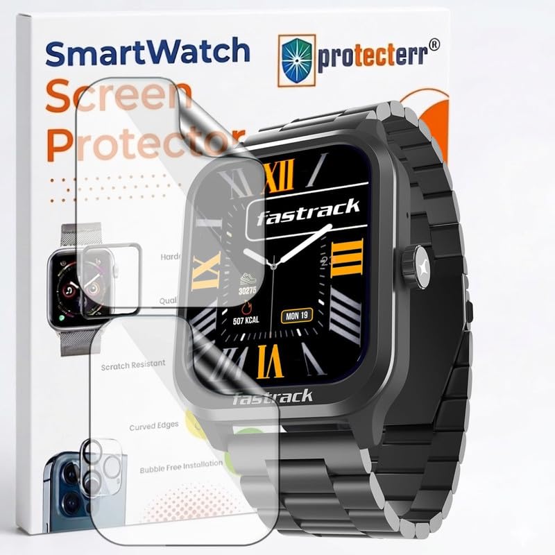 Image of 2-Pack Screen Protector for Fastrack Jupiter Retro 1.83 inch Smartwatch - Flexible TPU Screen Guard, HD Clear, Anti Scratch, Bubble Free, Full Coverage Film - Not Tempered Glass