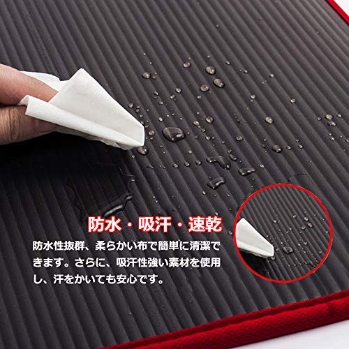 Augxem ヨガマット 二人 幅広 200*130cm 厚さ 10mm／15mm トレーニングマット 防音 大きい 滑り止め 筋トレ ストレッチ マット エクササイズマット 特大 防振 オーバロック ゴムバンドと収納バッグ付 7枚目