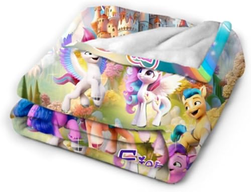 Manta de forro polar de unicornio, 330 GSM, 60 x 80 pulgadas, suave, cálida y acogedora manta de franela para regalos de niñas y niños (peonía, 60 x