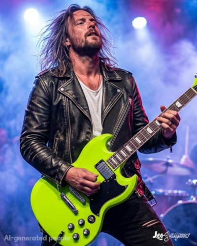 Image of Leo Jaymz 39 Inch Solid Body Electric Guitar - Poplar Wood Body,Maple Neck and Laurel Wood Fretboard (Fluorescent Green)
