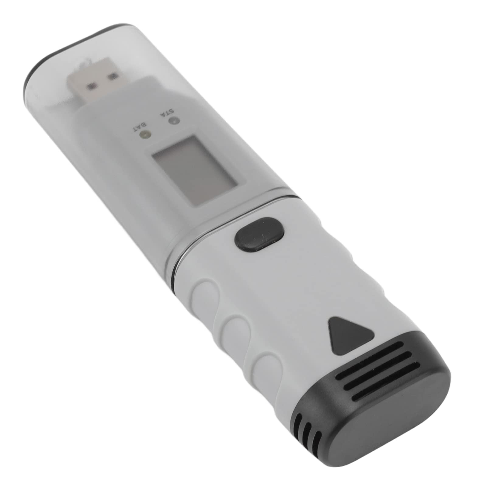Termómetro Digital, Medidor de Humedad y Temperatura USB ABS con Alarma LED, Registrador de Datos 32,000, Rango de -31 °F a 176 °F para Habitación de bebé, Casa, Monitor de Refrigerador de