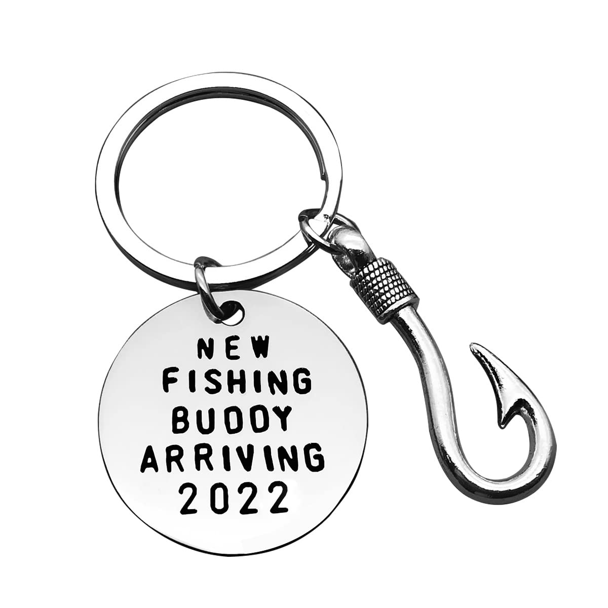 Christmas Gift Pregnancy Announcement Keyring Fishing Hook Gift for Dad Husband New Father Gift New Grandpa Keyring for Best Friend Fishing Lover Gift Fisherman Gift for Grandparents Birthday Gift