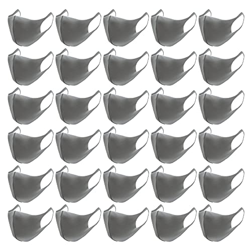 【Amazon.co.jp限定】ウレタンマスク 個包装 スポンジマスク Sサイズ 30枚入 洗えるマスク 花粉 UVカット ライトグレー