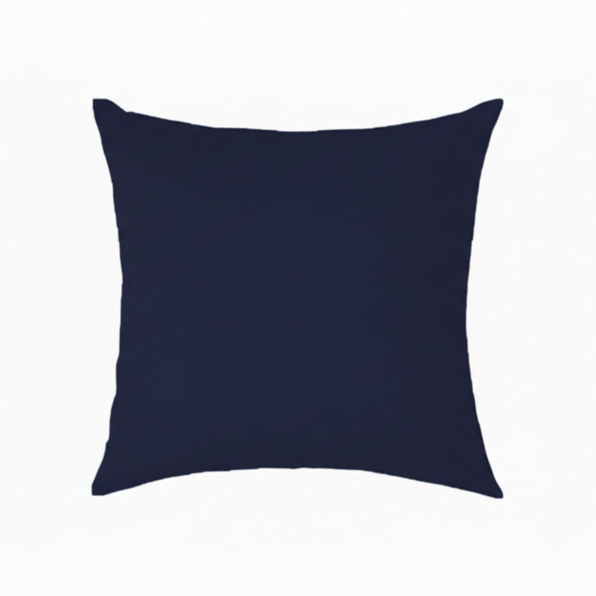 crazypriceuk Polycotton Euro Sham Cushion Cover – Soft Plain Large Pillowcase for Sofa, Bed & Stylish Home Decor (Navy Blue - 26x26 Inch)