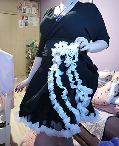 Chadox Mini Skirt For Women Tulle Petticoat Elastic Waist Ballet Dance Pettiskirts Black&White #TOP2