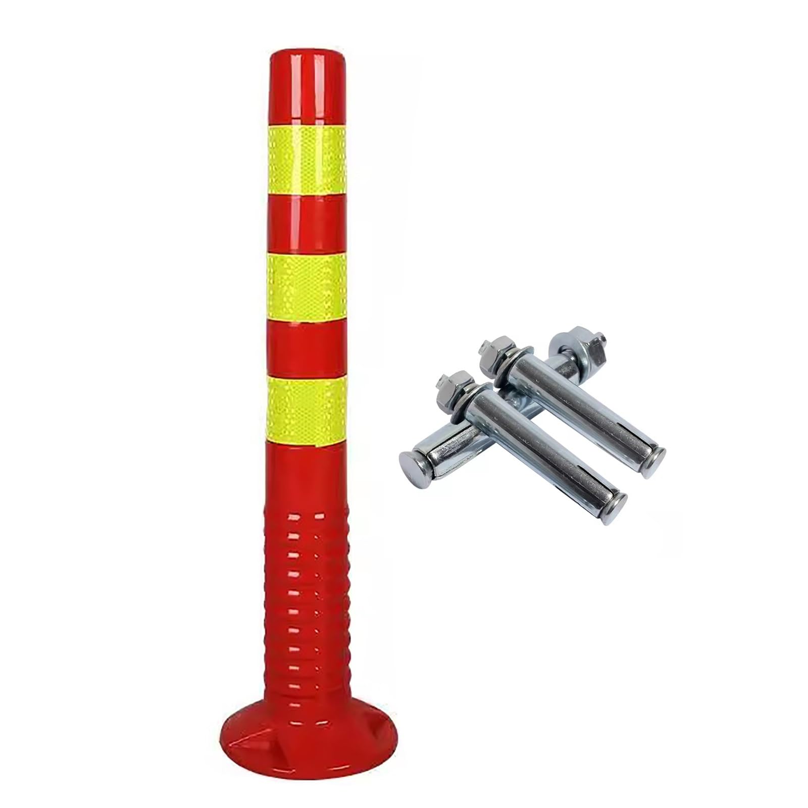 Poteaux de stationnement, Lot de 4 à 20 poteaux de signalisation réfléchissants - Cônes de barrière de stationnement Robustes, poteaux de sécurité Amovibles et Flexibles pour Chantiers et e