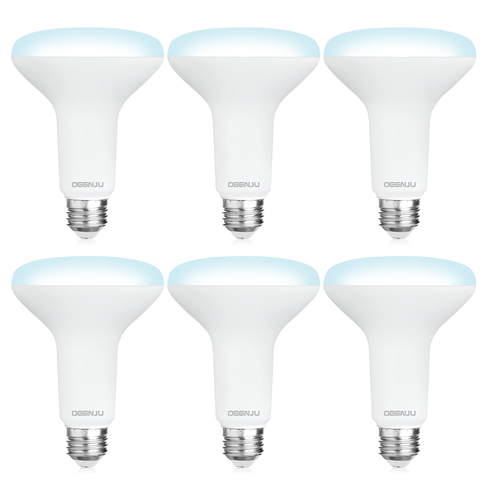DEGNJU 6 Pack BR30 LED Recessed Light Bulb, Dimmable Indoor Flood Light Bulbs CRI80 7W Equivalent 65W 5000K Daylight 650 Lumens, 15000 Lifetime Hours E26 Base LED Can Light Bulb, Flicker-Free