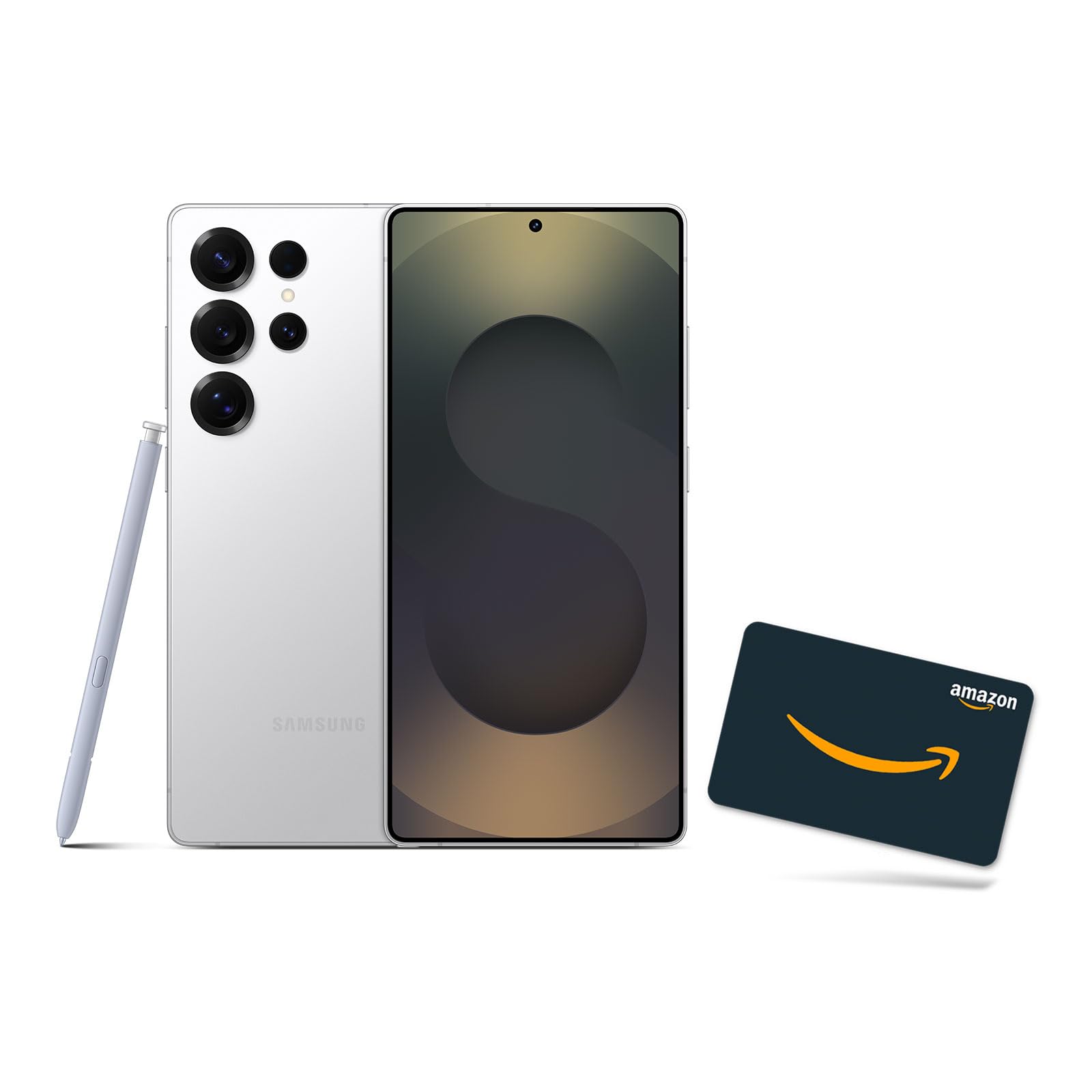 Samsung Galaxy S25 Ultra, 512GB Smartphone, Unlocked Android, AI Night Mode Camera, Snapdragon 8 Elite Fast Processor, 5000mAh Battery, Built-in S Pen, 2025, US 1 Yr Warranty, Titanium Black | AI Smartphone, AI Camera, Fast Processor, Long Battery Life, 2025: SAMSUNG Galaxy S25 Ultra Cell Phone + $200 Amazon Gift Card, 512GB, AI Smartphone, Unlocked Android, 200MP AI Camera, S Pen, Fast Processor, Long Battery Life, 2025, Titanium Whitesilver