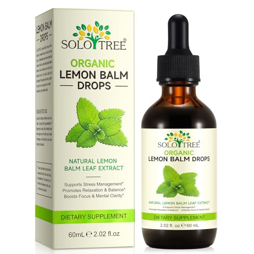 Lemon Balm Drops Herbal Supplements with Natural Lemon Balm Leaf Extract for Relaxation Supports Healthy Sleep Health & Personal Care Drops - Vegan
