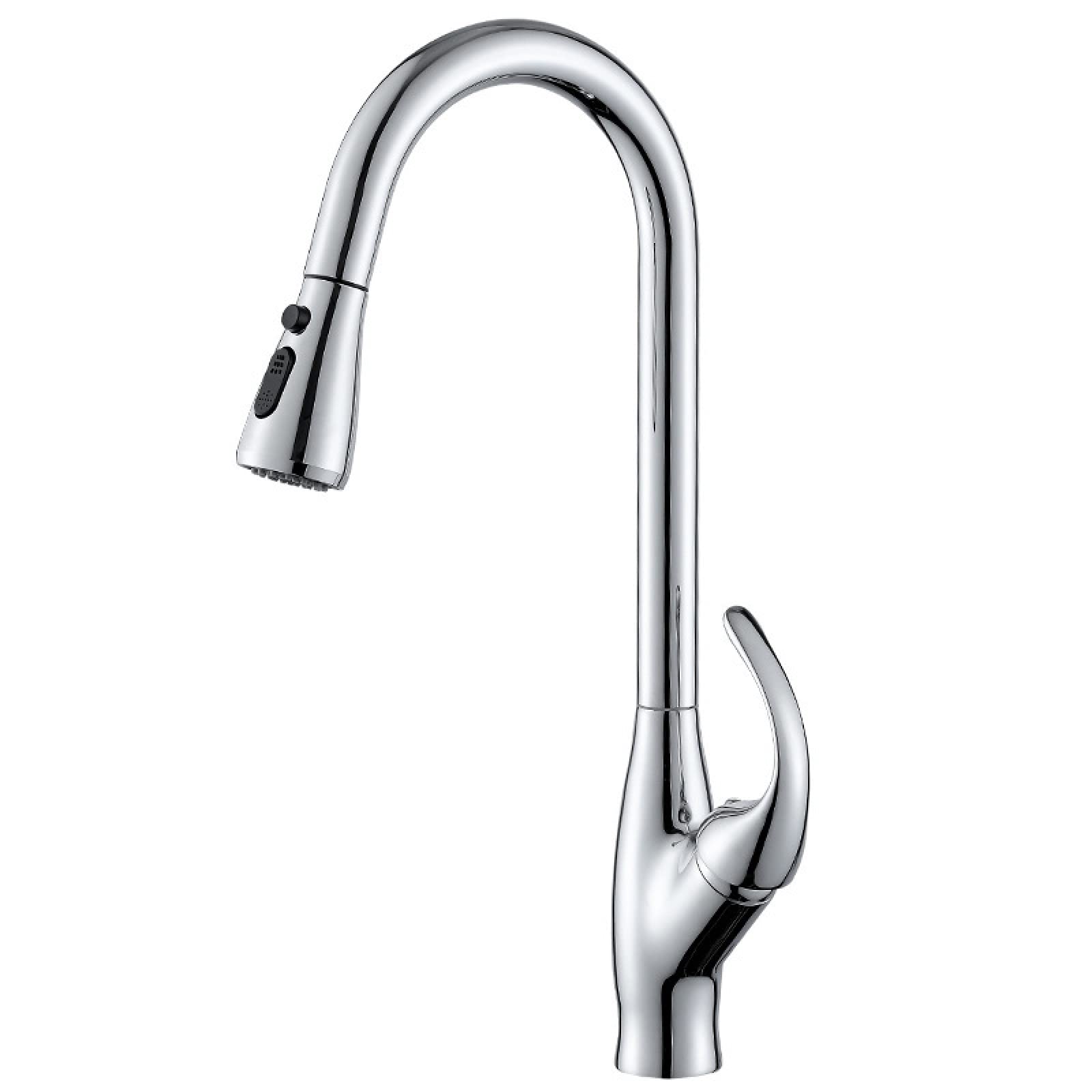 Robinet d'évier de cuisine anti éclaboussures avec mitigeur eau chaude froide