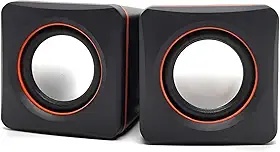 Caixa de Som para PC e Notebook USB P2 Estéreo 2.0 – Caixinha de Som Compacta e Potente para Computador, Home Office, Estudos, Vídeos e Músicas