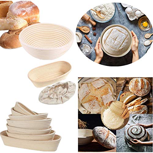 7 inch Rattan Proofing Basket Bread Dough Rising Bowl Dough Making Basket Banneton