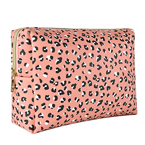 2Pcs leopard makeup bag Cosmetic Bag Makeup Bag for Women Toiletry Pouch Makeup Organizer Travel Cases Toiletry Bag for Makeup Tools