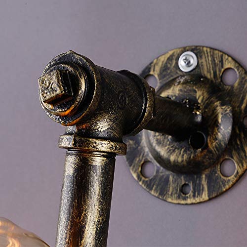 Applique murale rétro en fer forgé bronze vert de haute qualité E27