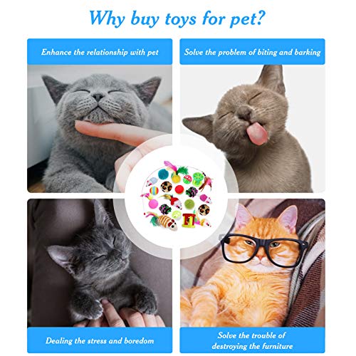 Um conjunto de brinquedos para animais de estimação Adaskala, usado para vários brinquedos de gato,