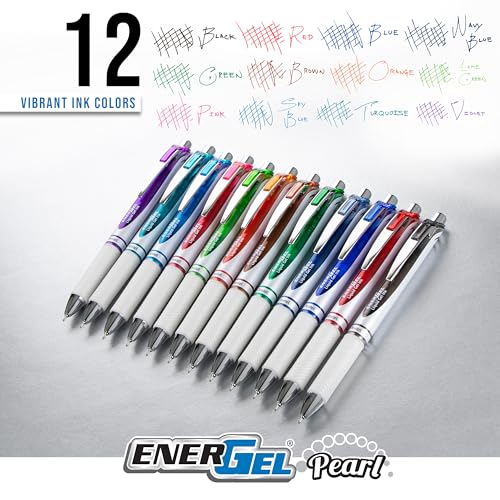 Pentel EnerGel RTX Pearl Bolígrafos gel líquido, pack 8 unidades miniatura 4