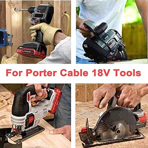 2 Pack 3.6Ah Ni-Mh PC18B Replacement for Porter Cable 18V Battery PCC489N PC18B PC18BLEX PCMVC PCXMVC Cordless Drill Batteries