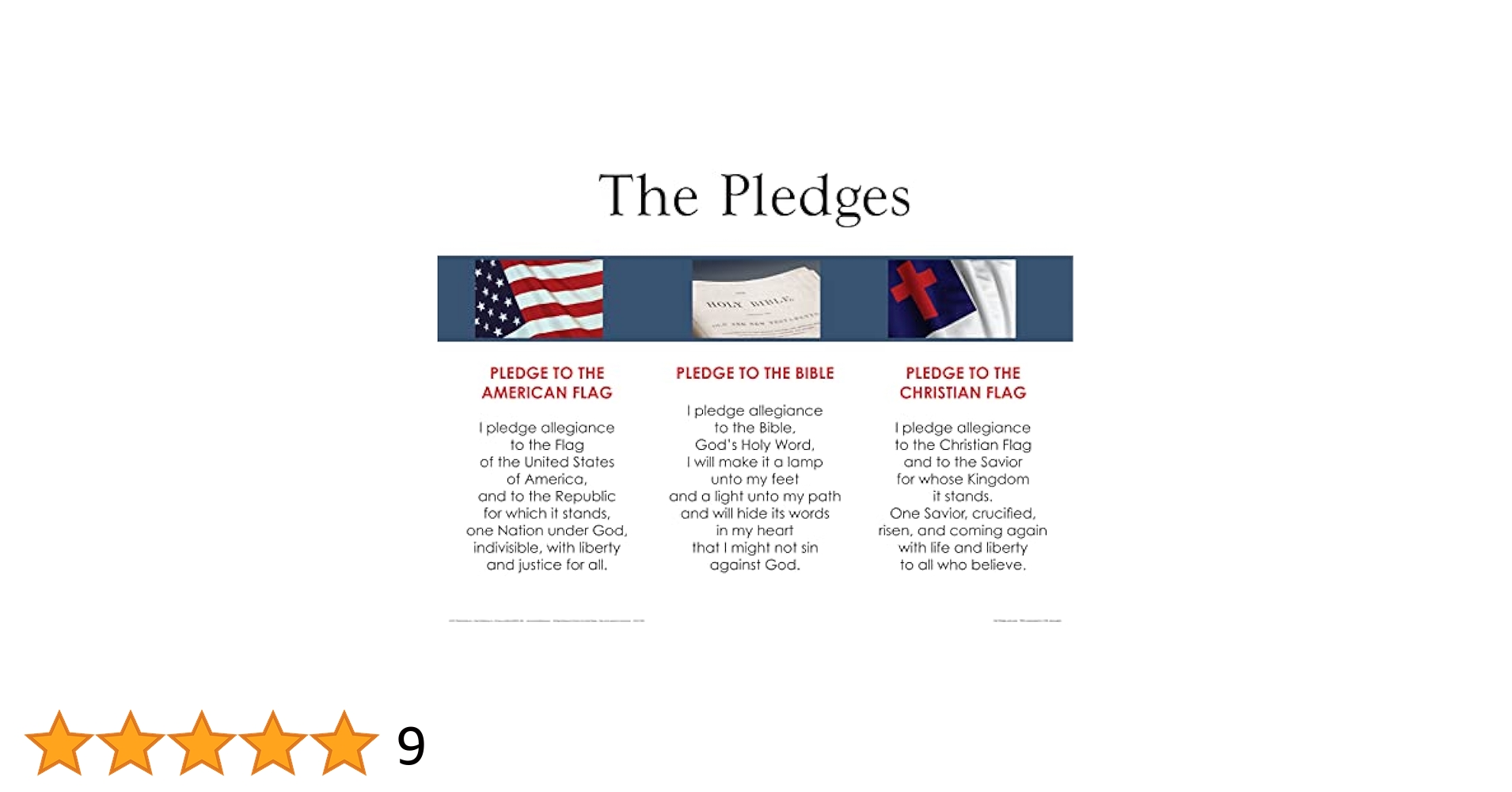 3-in-1-pledges-of-allegiance-christian-flag-bible-wall-chart-charts-rose-publishing-9781596364394-amazon-com-books for Free Printable Christian Flag Pledge 3-in-1: Pledges of Allegiance, Christian Flag, Bible Wall Chart (Charts): Rose Publishing: 9781596364394: Amazon.com: Books for Free Printable Christian Flag Pledge