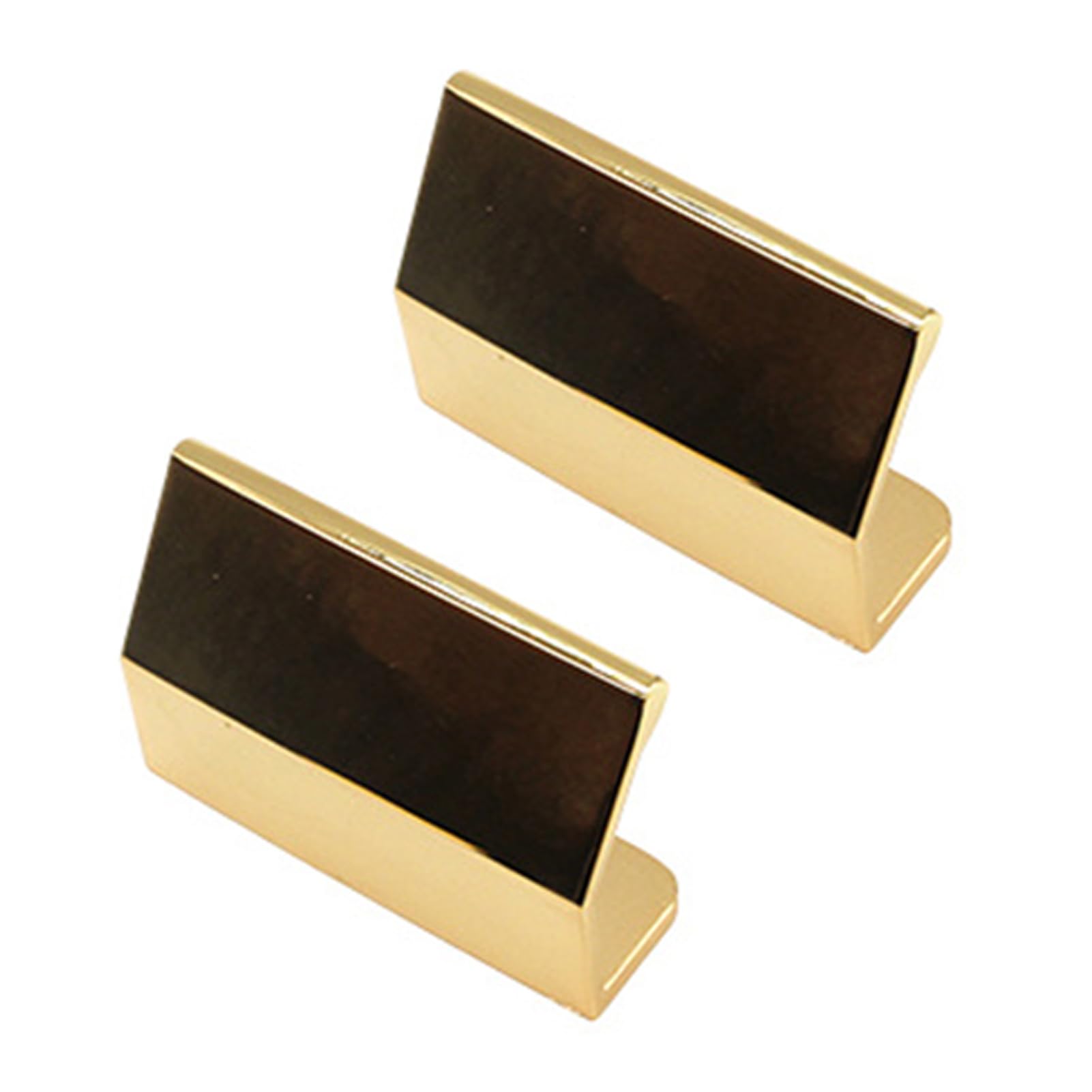 DSWZLQDXB 2 Pieces Drawer Handles Zinc Alloy Finger Edge Pull Hidden Closet Handle Furniture Cabinet Kitchen Knobs Door Levers for Cupboard Wardrobe (Gold)