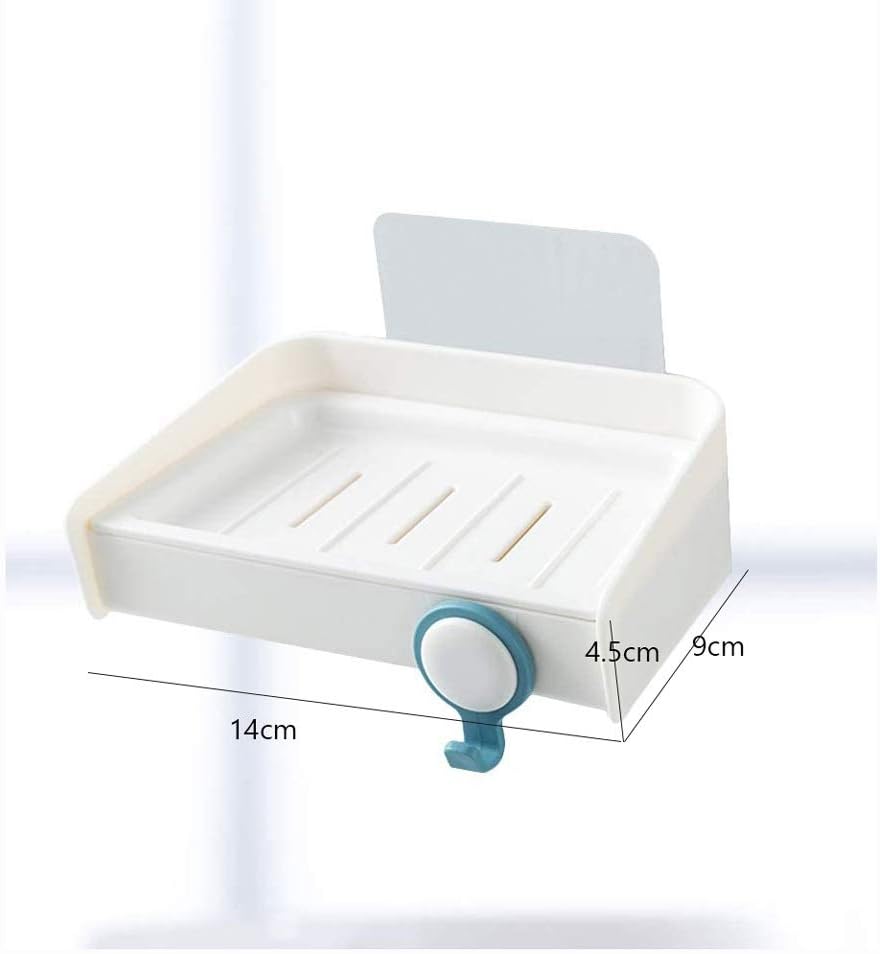 Portable Draining Soap Holder Non Slip Box Dish Plastic Bathroom