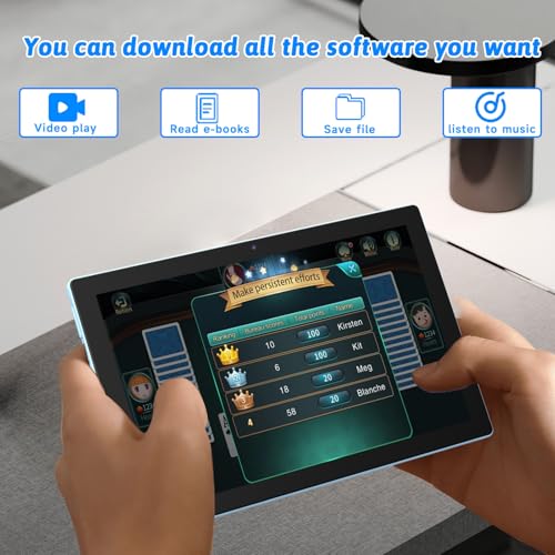 Image of 2 in 1 Android Tablet 10 Inch with Tablet Case and Stylus Pen Android 15 Tablet 5G WiFi-6 1280 x 800 Full HD IPS Display 6000mAh 64GB ROM + 12GB RAM (4+8 Virtal) 1024GB