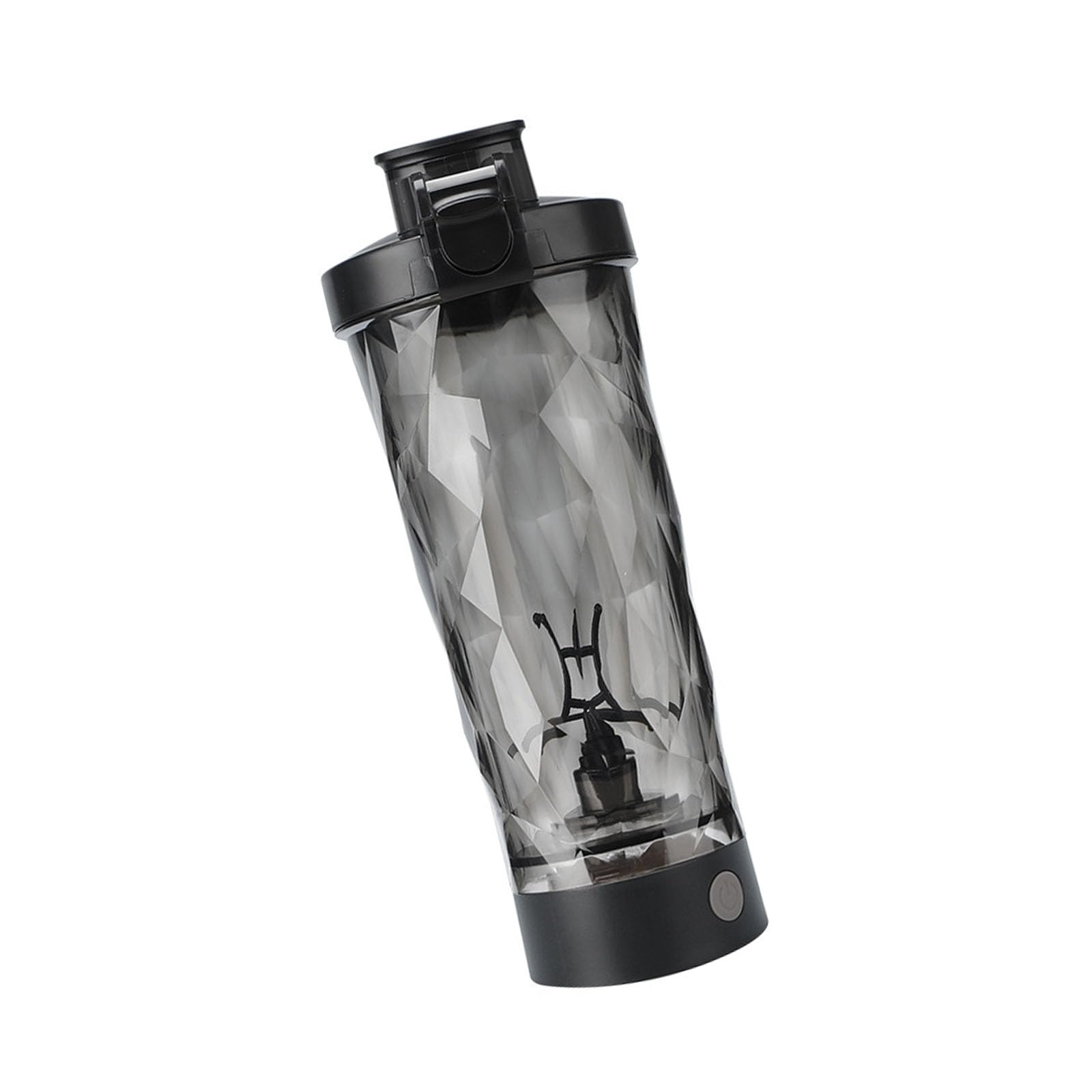 Jazuaiao Black 24 Fluid Capacity Mixing Container With Ergonomic Grip For Easy Single Button Execution Fitness Addition Shaker