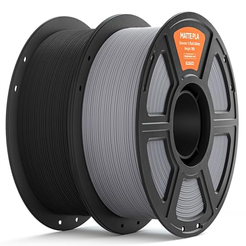 ELEGOO Matte PLA 3D Printer Filament 1.75mm Black & Slate Grey 2KG