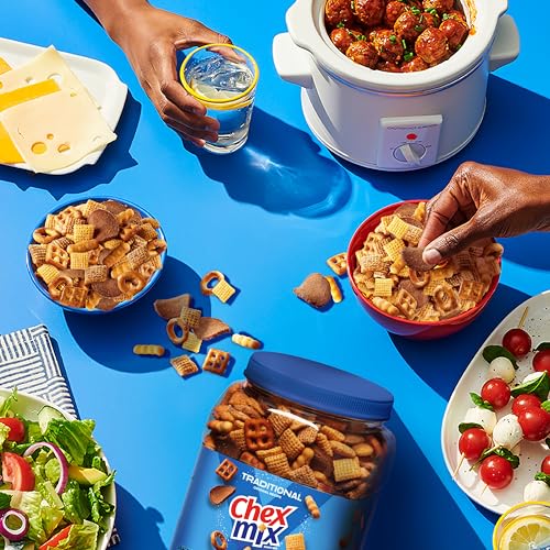 Image of Chex Mix Traditional Original Recipe Snack Mix, Salty Snacks Tub, 20 oz