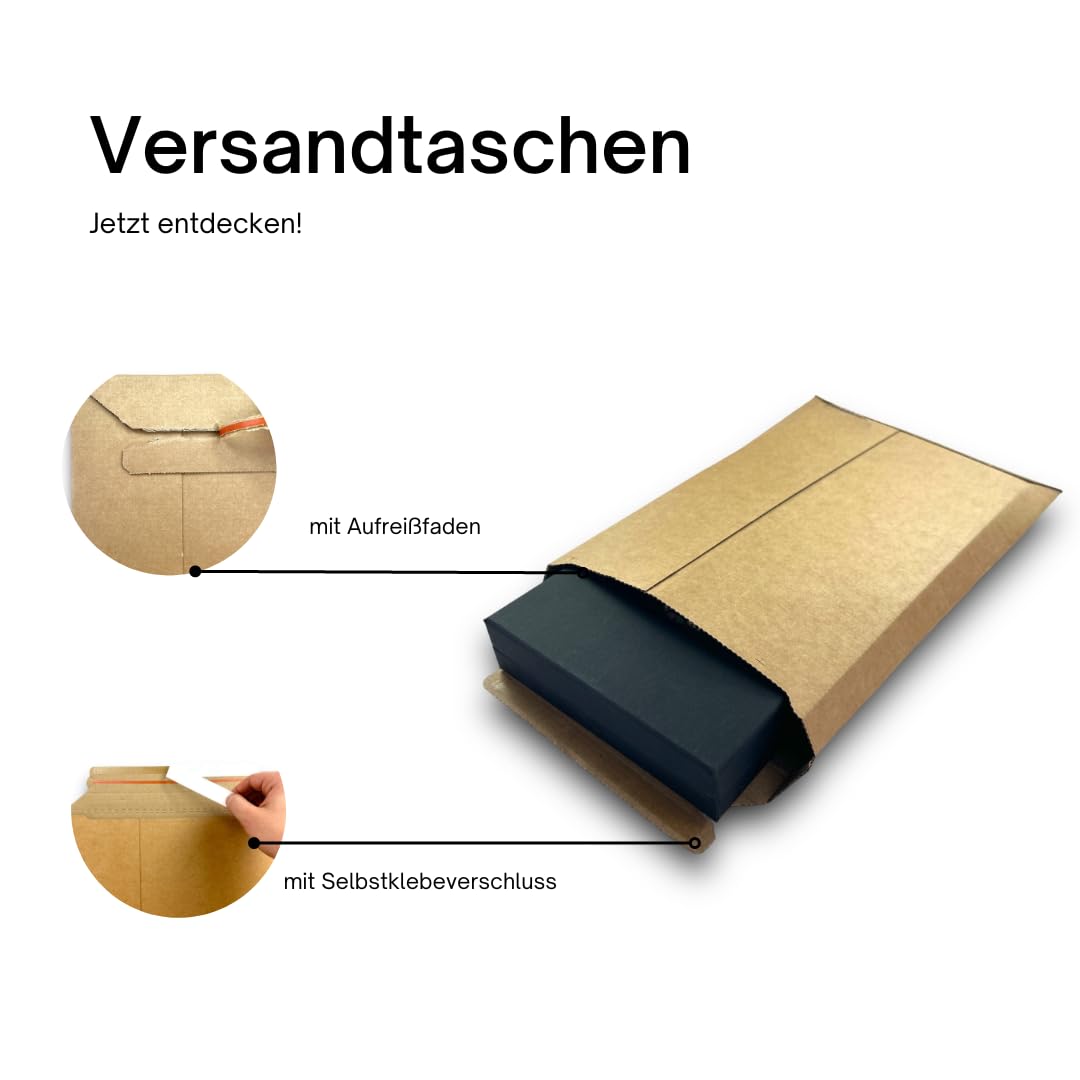 Büwa Versandtaschen A4 250x353mm Füllhöhe 50mm Karton