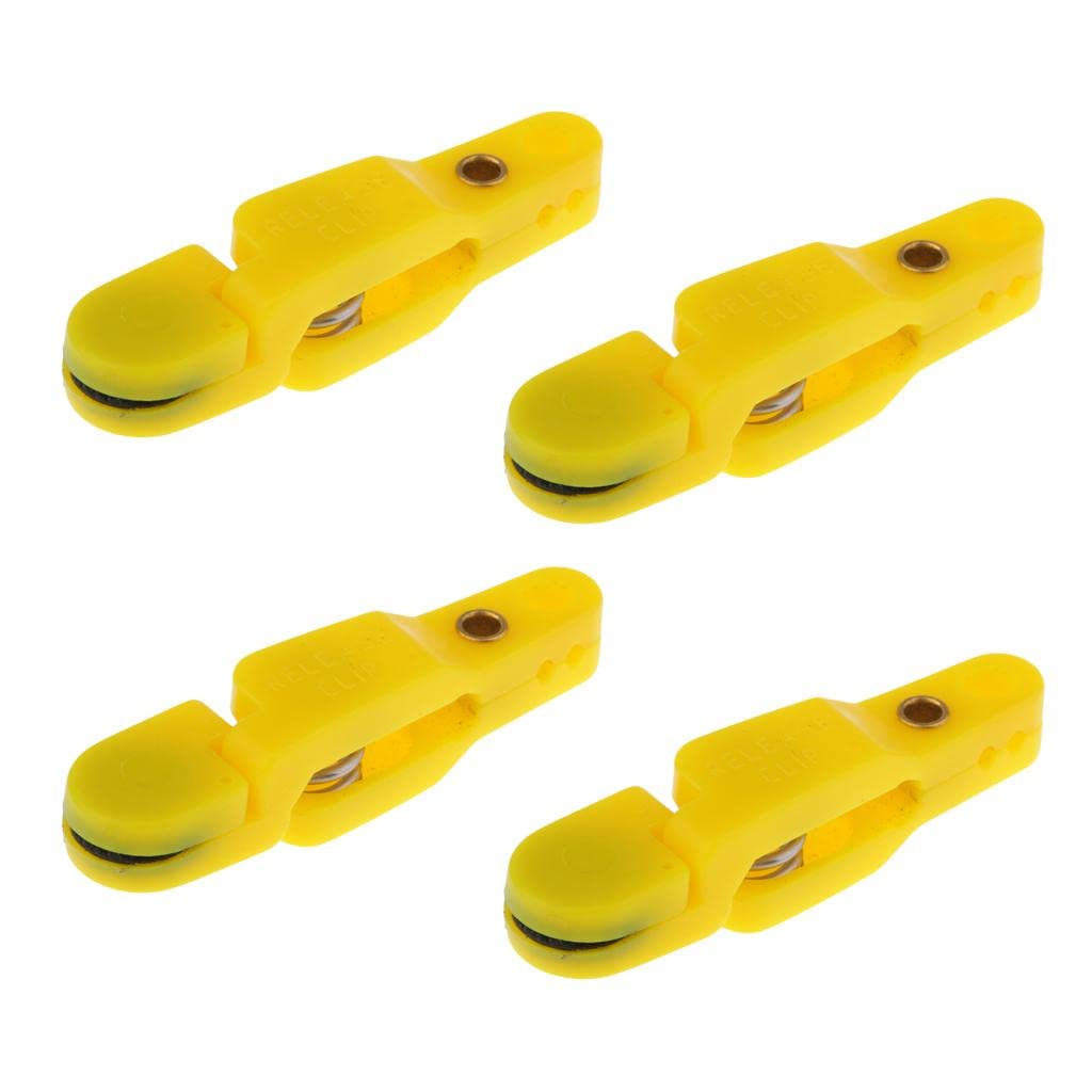 Baoblaze Kit de Clips Pinzas Liberación de Sedal Outrigger Kite Almohadilla Arte de Peces Pesca de Métodos Pesqueros, 4pcs