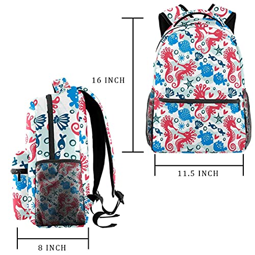 Sac à dos décontracté homme femme pieuvre multicolore