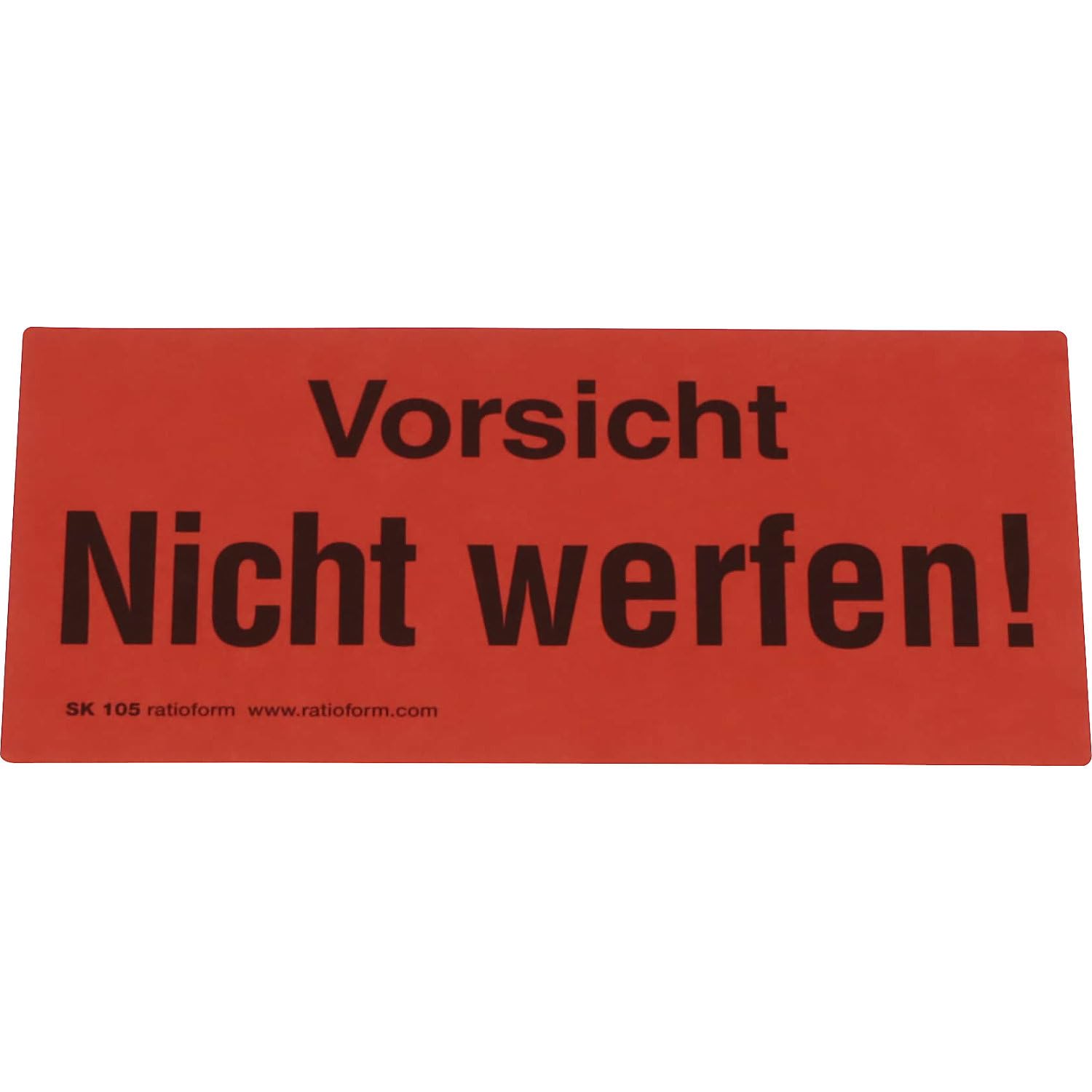 ratioform | Warnetiketten | Aufdruck Vorsicht nicht werfen! | VE 1000 Stk | LxB 145 x 70 mm
