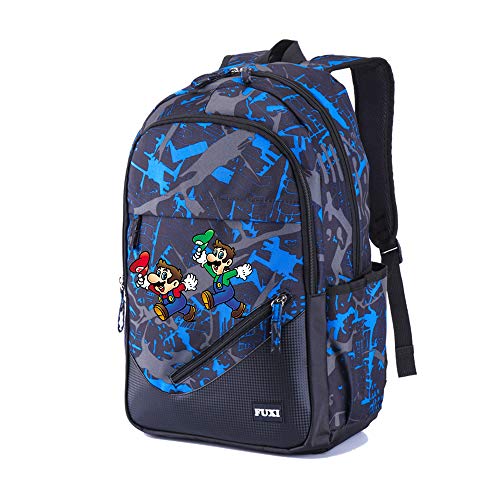 Super Mario Mochila Casual Deportiva para computadora Escolar Impresa Informal Bolsa