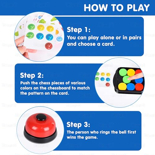 Image of Kidology Color Matching Puzzle Game for Kids 12+ Months | Builds Logical Thinking & Brain Development | Fast-Paced Board Game with Bell Cards Color Buttons | Educational Gift Boys & Girls