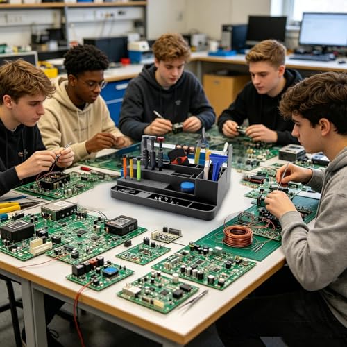 Organiseur d'établi en polypropylène avec support smartphone pour atelier